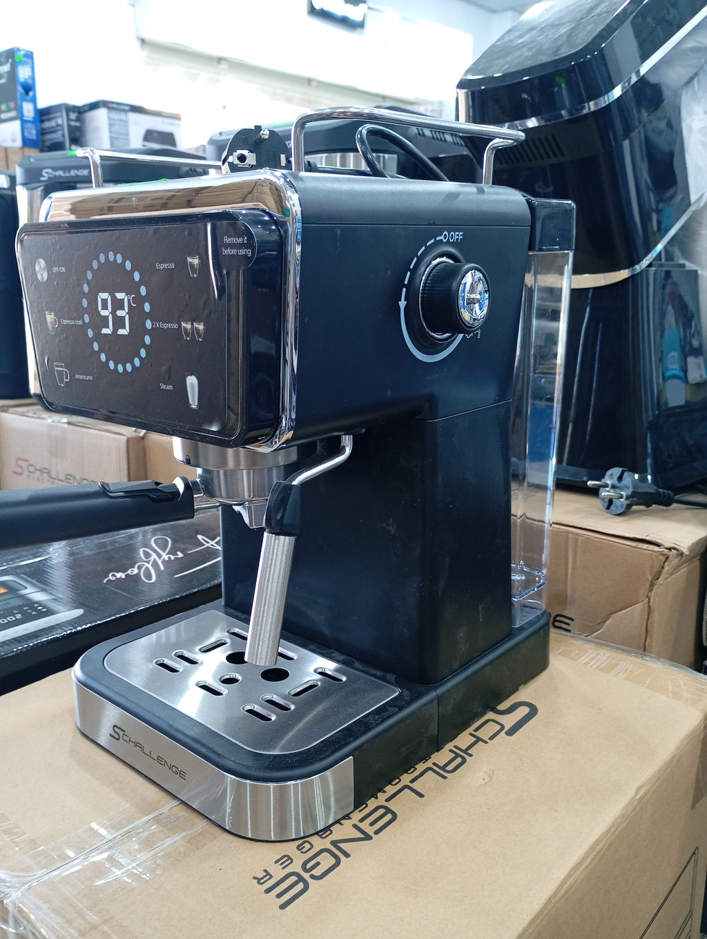 ماكينة تحضير القهوة إسبرسو 20 بار بشاشة لمسية – Schallenge (سعة 1.5 لتر – 1350 واط)